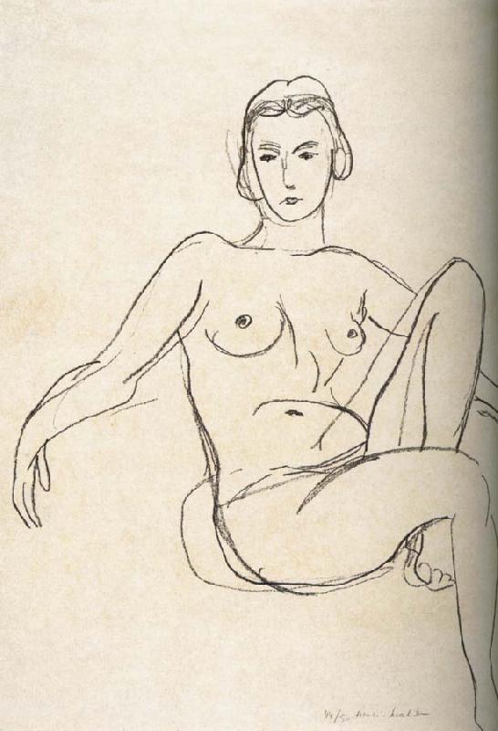 Henri Matisse Nude sitting